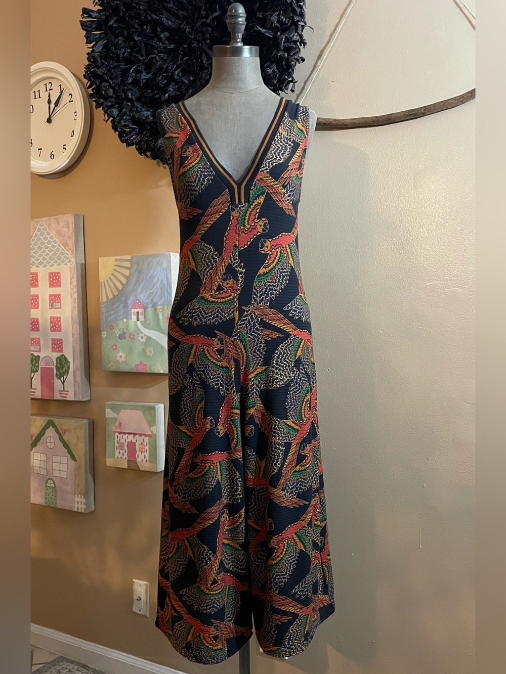FARM Rio sleeveless V-Neck Wide Leg Jumpsuit